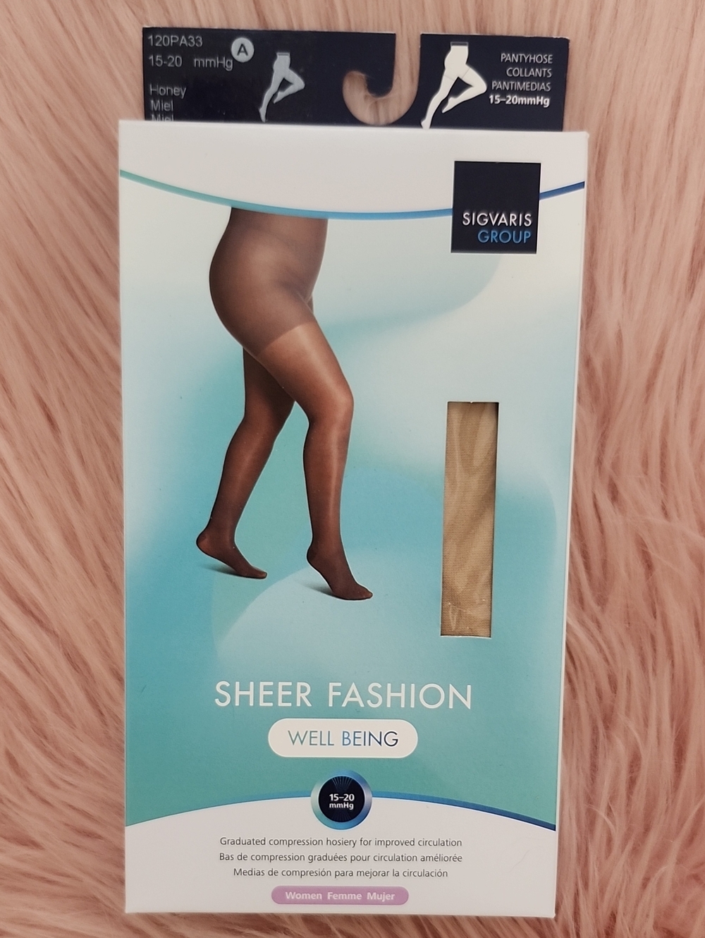 Brand New SIGVARIS SHEER FASHION WELL BEING COMPRESSION HOISERY-A